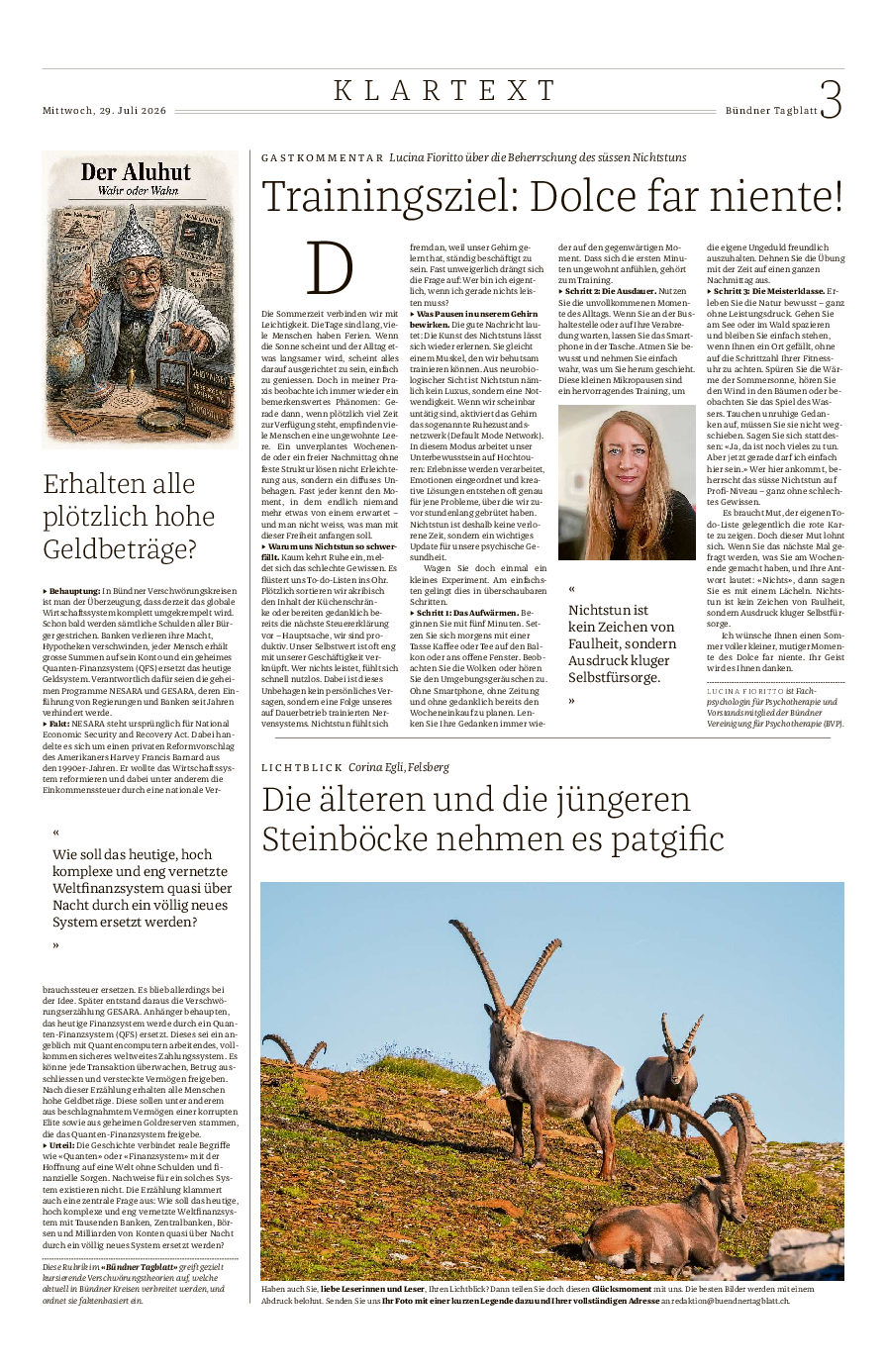Gastkommentar Juli 2026